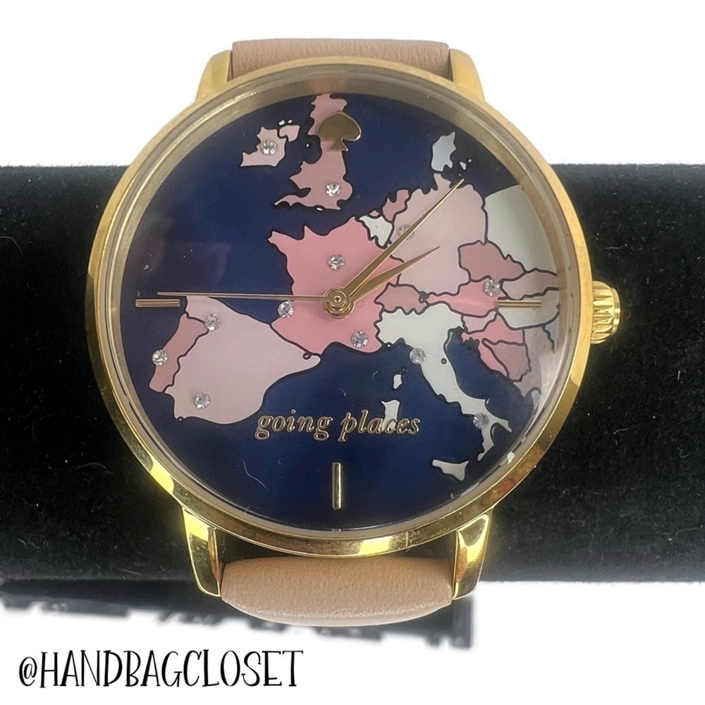 Kate Spade Going Places Map Watch Leather with Box NWT - Picture 8 of 17